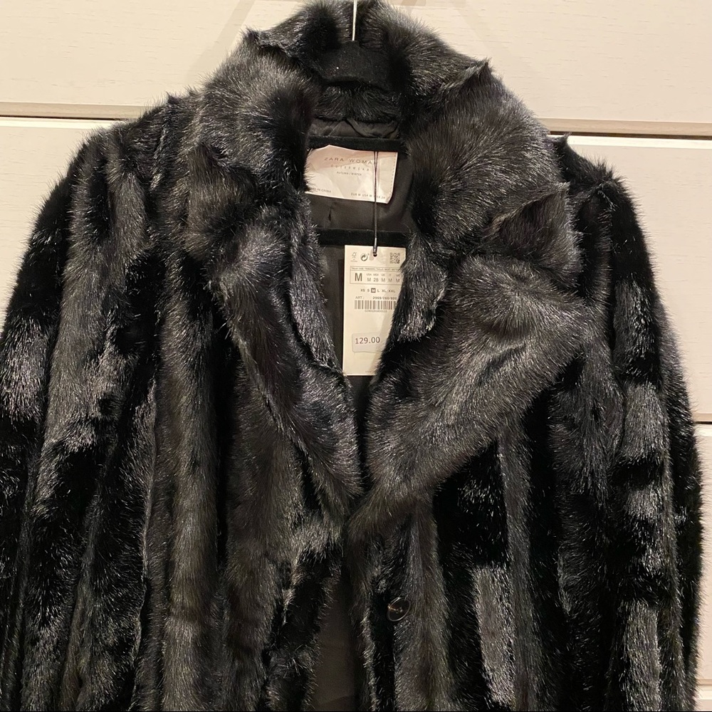 Zara faux fur coat